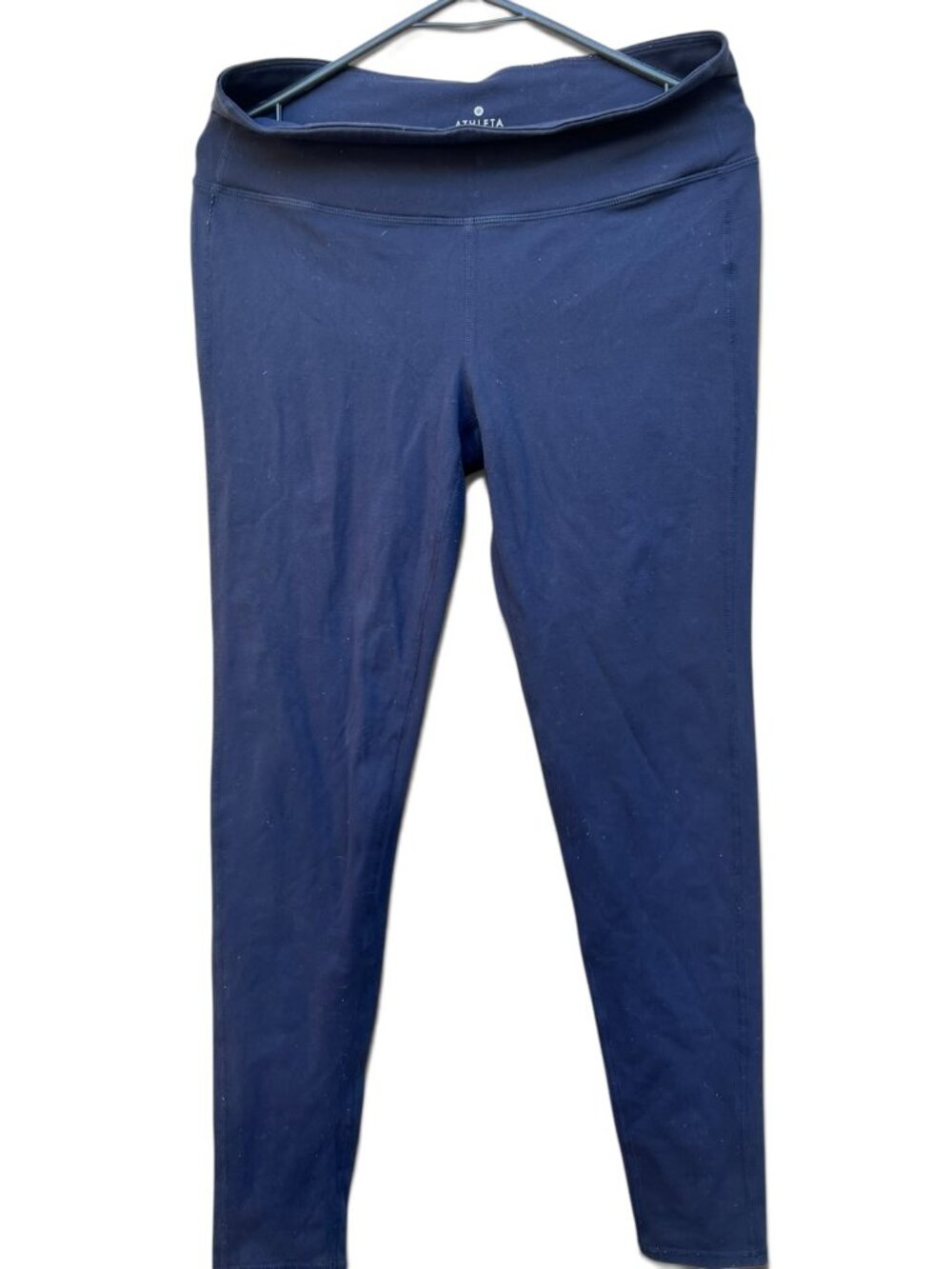 Athleta Navy Blue High Waisted Athletic Workout Leggings Women's Size L